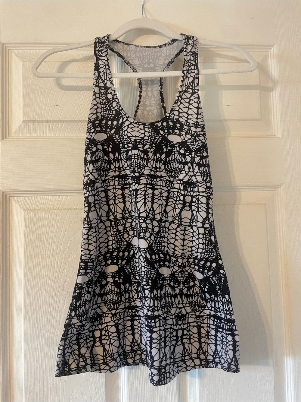 lululemon athletica Black and White Patterned Tank Top